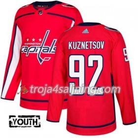 Washington Capitals tröja Evgeny Kuznetsov 92 Röd 2017-2018 Adidas Authentic - NHL Tröjor Barn